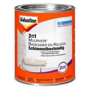 Alabastine 2-in-1 muurverf voor badkamer & keuken 1 liter