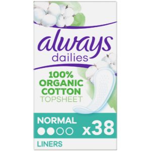 Always Organic Cotton Inlegkruisje Normal 38 stuks