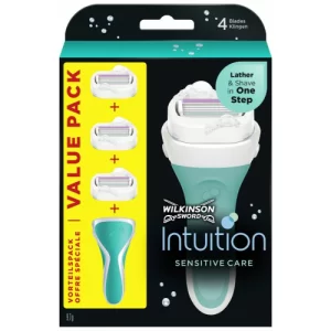 Wilkinson Sword Intuition Sensitive Care Apparaat + 3 mesjes